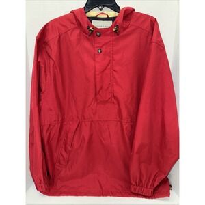 Cutter And Buck Wind Breaker Men's Size Medium Red 1/4 Zip/Button Up Jacket